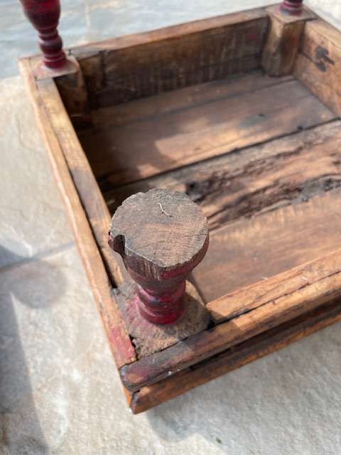 2 x Small wood tables