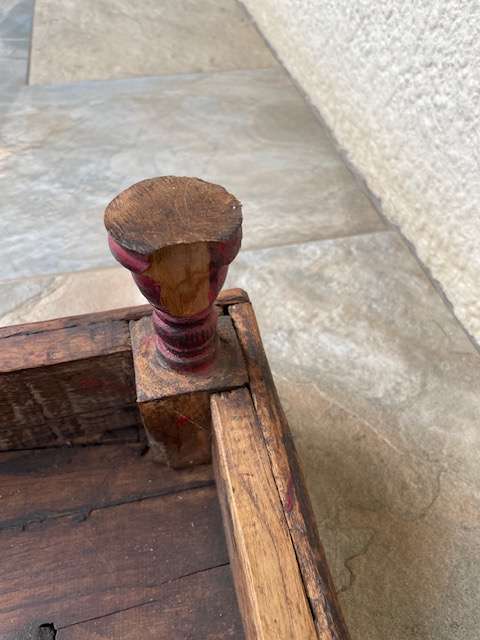 2 x Small wood tables