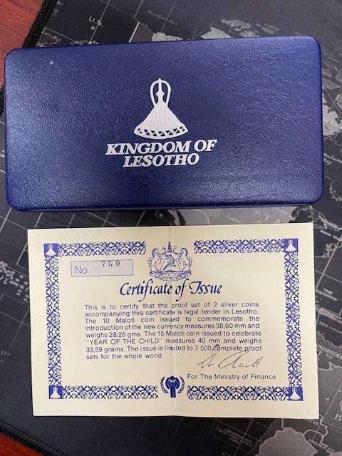 Kingdom of Lesotho Silver Maloti Proof Set