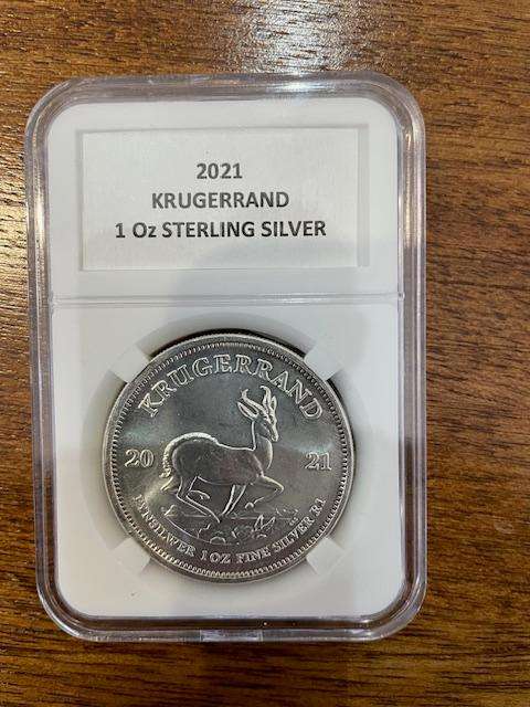 2021 Silver 1 Oz Krugerrand in slab
