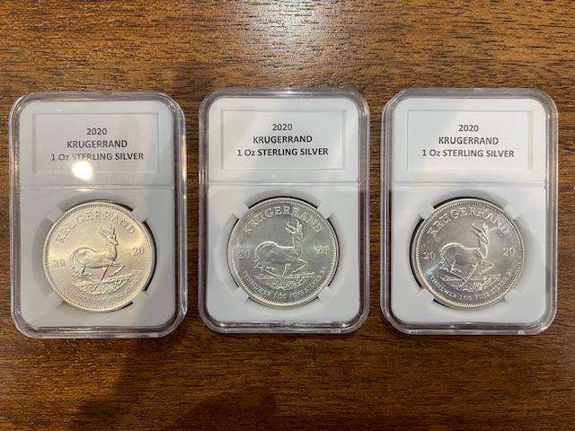 2020 Silver 1 Oz Krugerrand in slab