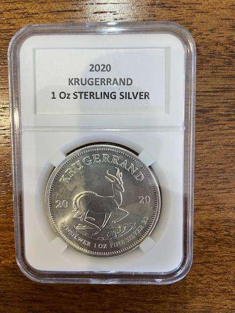 2020 Silver 1 Oz Krugerrand in slab
