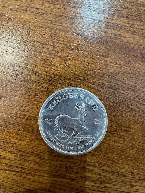 2020 Silver 1 Oz Krugerrand in slab