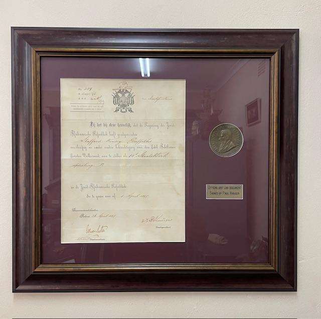 Super RARE ! Original 1897 Official ZAR document hand signed by Paul Kruger