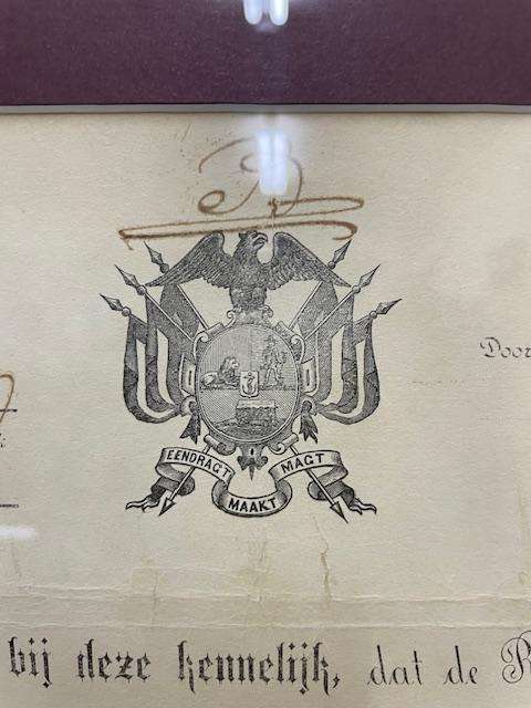 Super RARE ! Original 1897 Official ZAR document hand signed by Paul Kruger