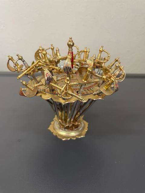 SUPER RARE - 25 piece Toledo cocktail sword display set