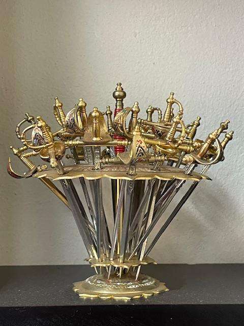 SUPER RARE - 25 piece Toledo cocktail sword display set