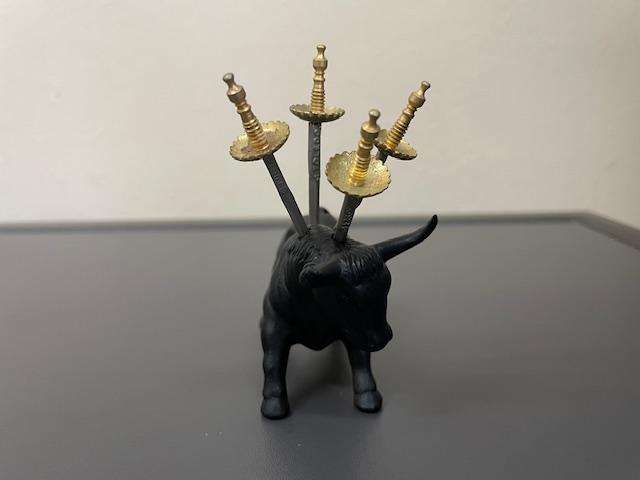 SUPER RARE - Toledo Bull with cocktail swords