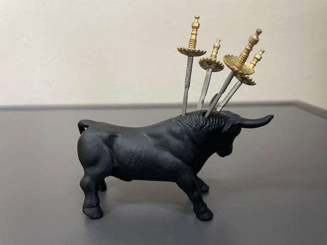 SUPER RARE - Toledo Bull with cocktail swords