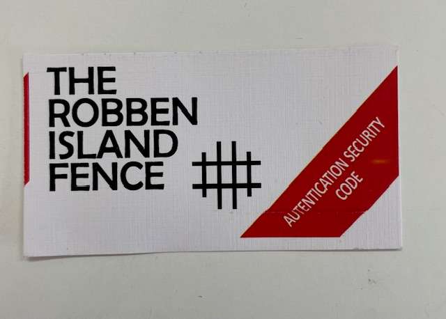 Framed Robben Island fence with Certificate
