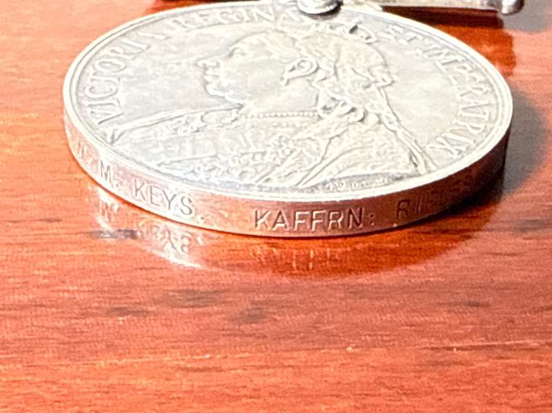 Causality QSA - Queen South Africa Medal - Private W. M. Keys - Kaffrarian Rifles (unknown Death)
