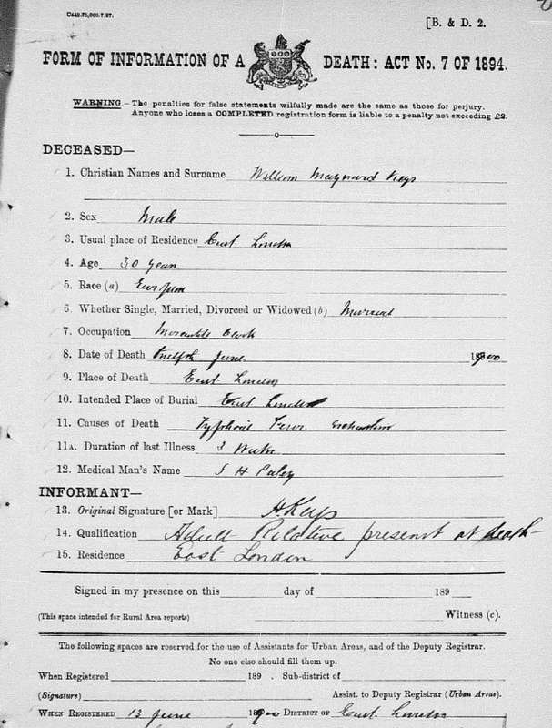Causality QSA - Queen South Africa Medal - Private W. M. Keys - Kaffrarian Rifles (unknown Death)