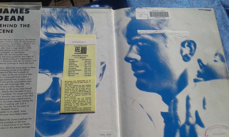 "James  Dean behind the scene.   Hard cover.