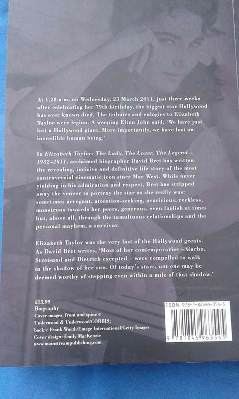 "Elizabeth Taylor" Soft cover.
