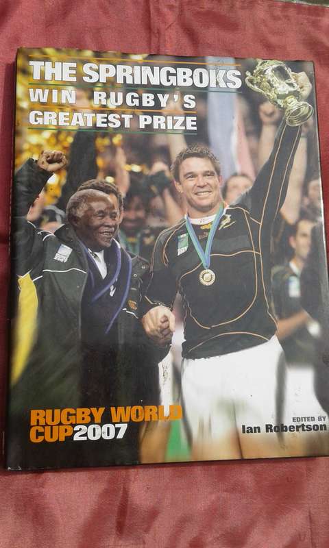 `The Springboks Win Rugby's Greatest Prize.  Rugby World Cup 2007"  Hard cover.