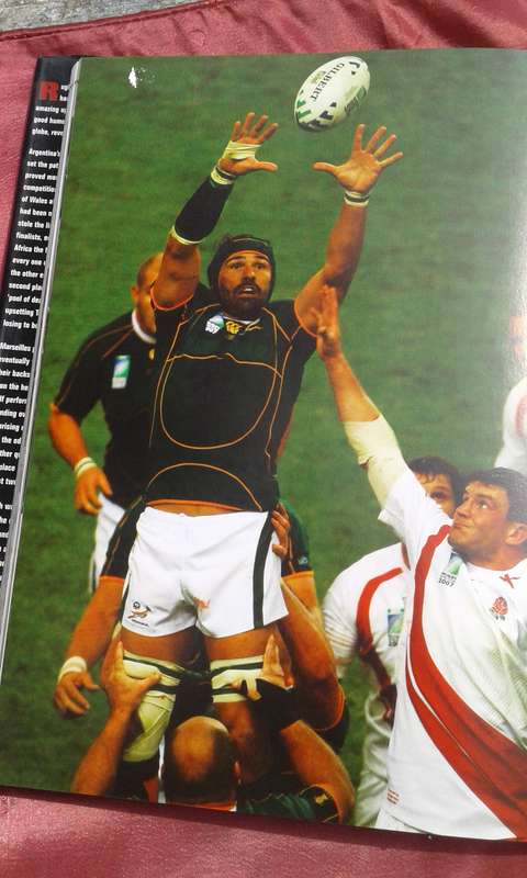 `The Springboks Win Rugby's Greatest Prize.  Rugby World Cup 2007"  Hard cover.