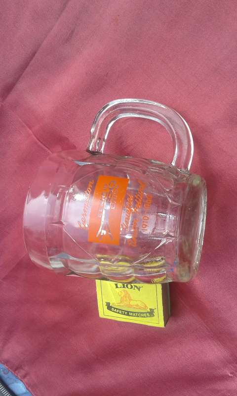 Germiston Uniefees/Union Festival 1910-1960.  50 years.  Glass mug.