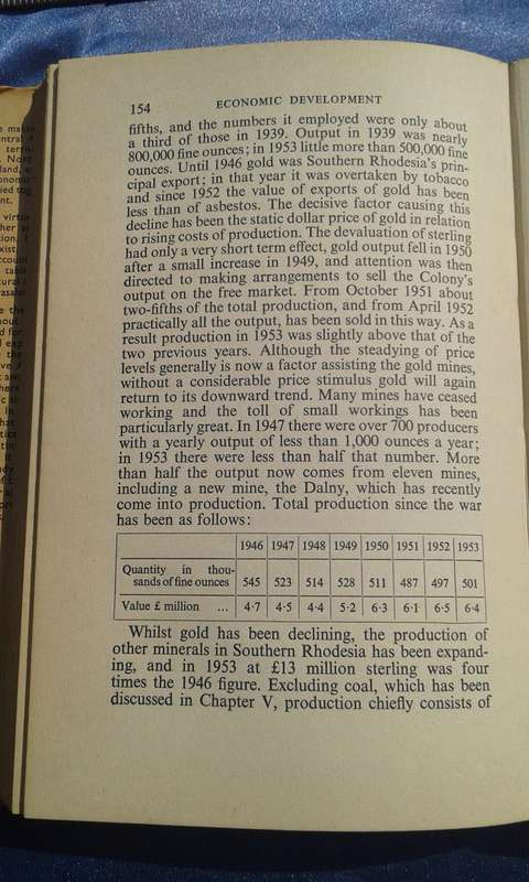 1954.  "Economic Development in Rhodesia and Nyasaland"  Hard cover.