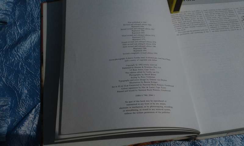 "Cook and Enjoy It"  S.J.A. de Villiers.  Hard cover.