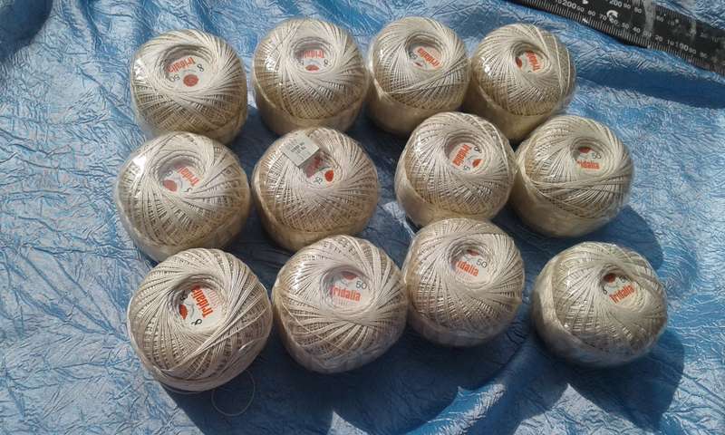 Crochet cotton joblot.  Tridalia.  50g,.balls (12).  Condition:  Like new.