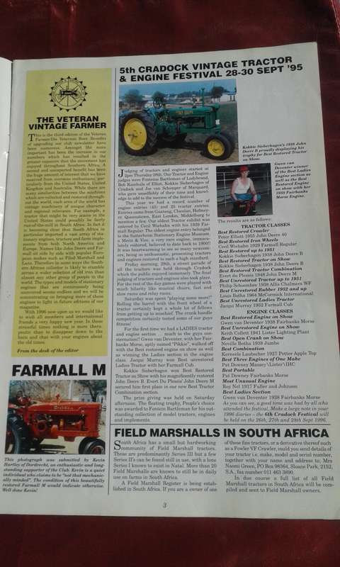 "The Veteran Famer/Die Veteraan Boer"  magazine.  1996.