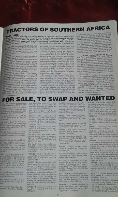"The Veteran Famer/Die Veteraan Boer"  magazine.  1996.