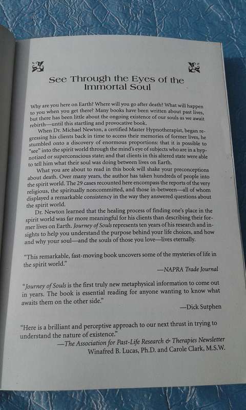 `Journey of Souls`   Michael Newton PhD.  Soft cover.