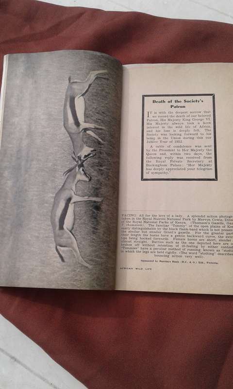 "African Wild Life" Volume 6.  No. 1.   Soft cover.