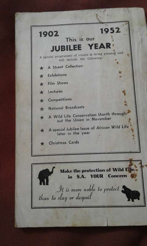 "African Wild Life" Volume 6.  No. 1.   Soft cover.