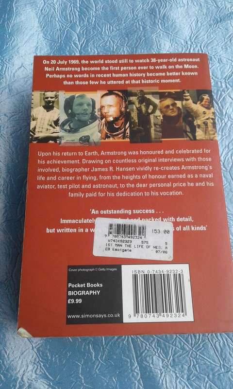 "First Man"  The Life of Neil Armstrong.  Soft cover.