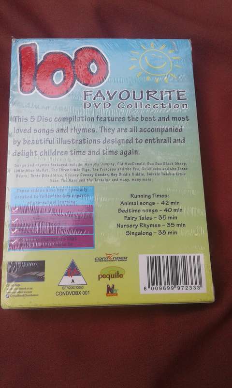 DVD 100 Favourite Animal and Bedtime Songs.  Fairy Tales, Nursery Rhymes.  SEALED.