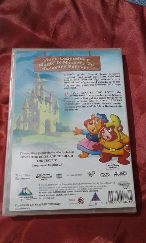 DVD Disney The Adventures of fthe Gummi Bears.  Volume 6.  SEALED.