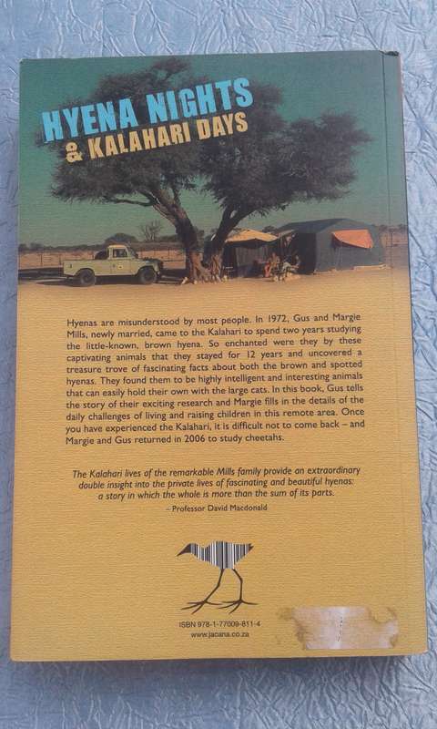 "Hyena Nights & Kalahari Days.  Soft cover.