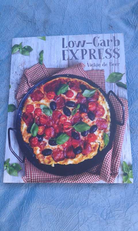 "Low-Carb Express"  Vickie de Beer.  Soft cover.