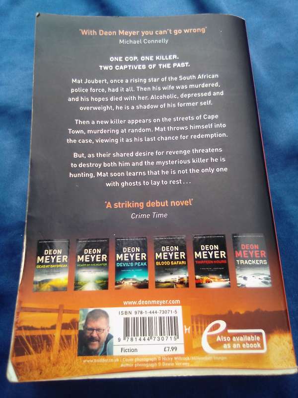 "Dead before Dying"  Deon Meyer.  Soft cover.