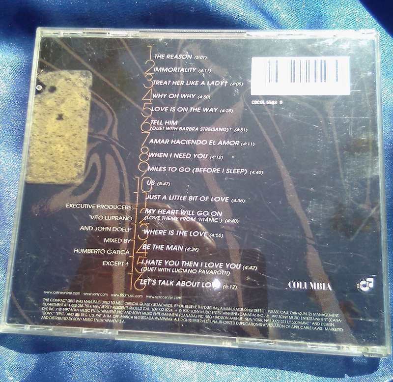 CD Celine Dion.  Let's talk about love.