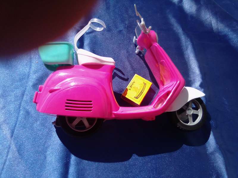 Barbie scooter.
