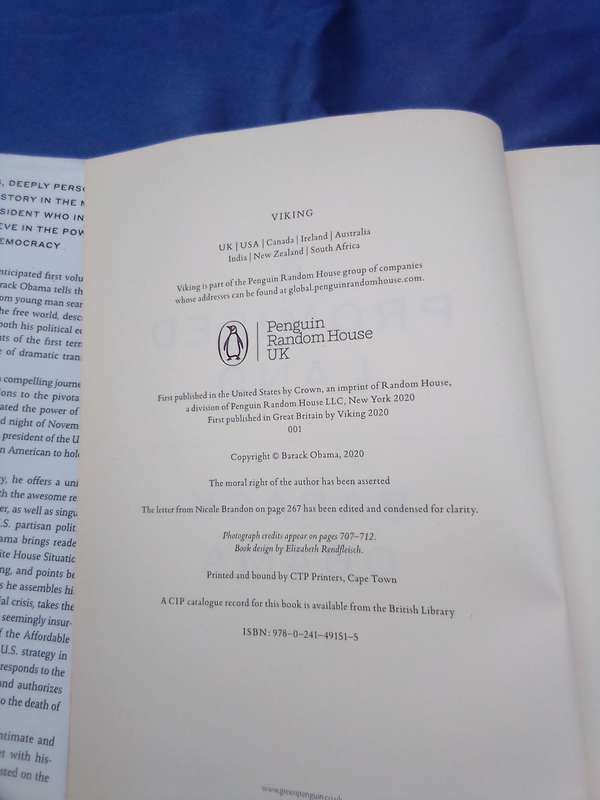 "A Promised Land"  Barack Obama_  Hard cover.