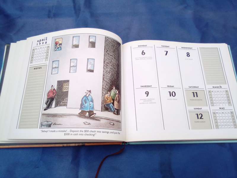 "The Far Side 1998 Desk Calendar"  Hard cover.