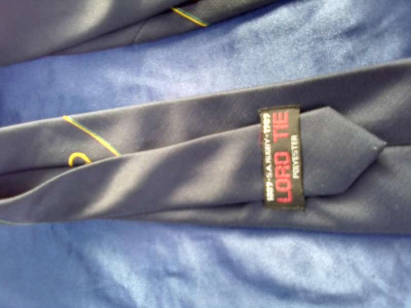 Rugby tie.  S.A. Rugby 1889-1989.