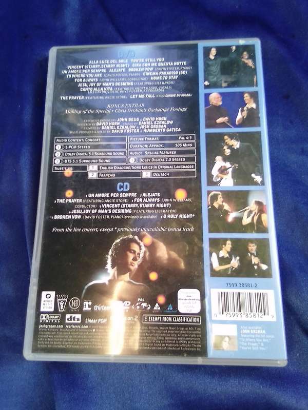 DVD  Josh Groban in Concert.