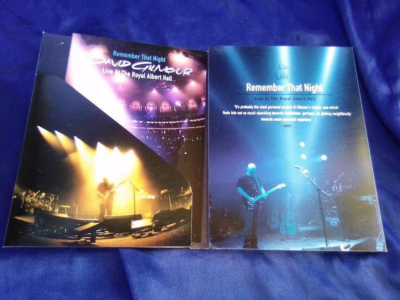 DVD  David Gilmour Live at the Royal Albert Hall.