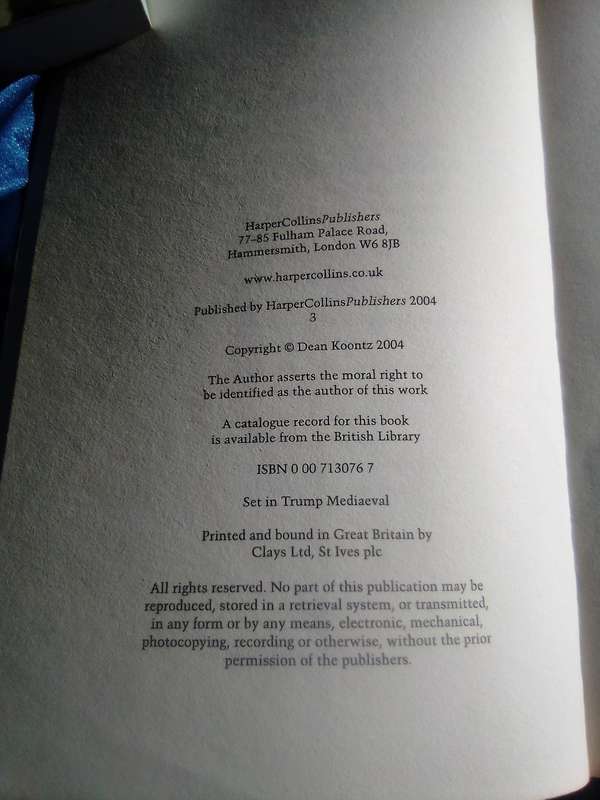 "The Taking"  Dean Koontz.  Soft cover.