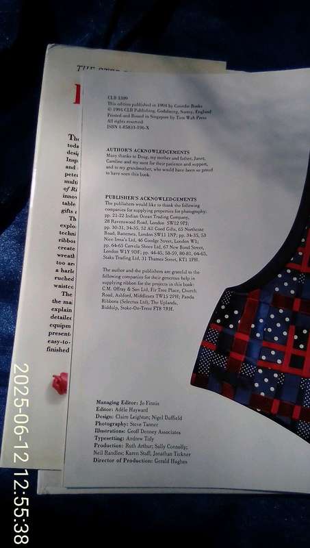 "The Step by Step Art of Ribbon Crafts" Hard cover.