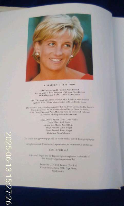 "Diana" The People's Princess.  Hard cover.