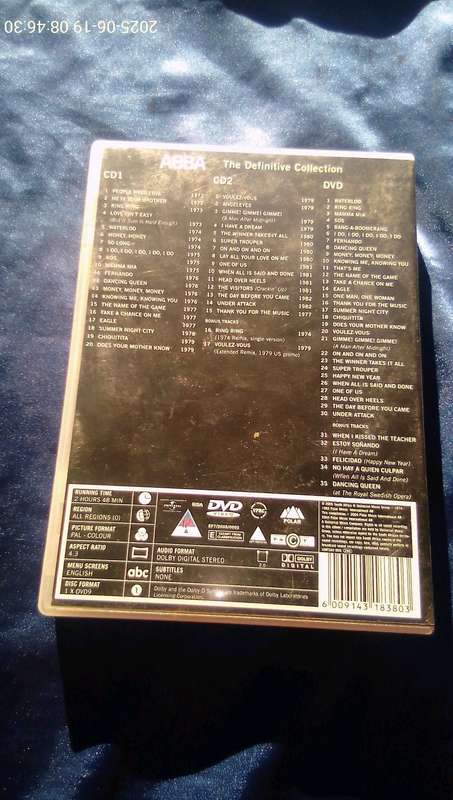 2 x CD's and 1 DVD. ABBA.  The Ultimate Collection.