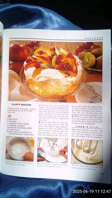 "Cheesecakes Pavlovas and Luscious Desserts"'  Soft cover.