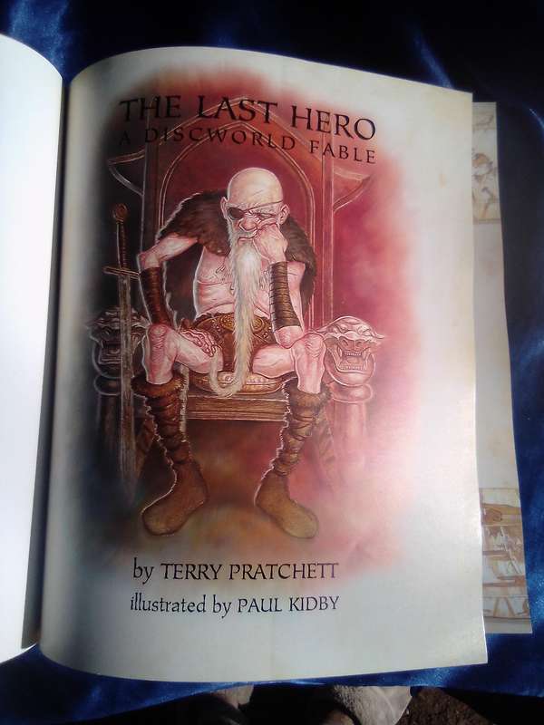 "The Last Hero"  Terry Pratchett. Soft cover.