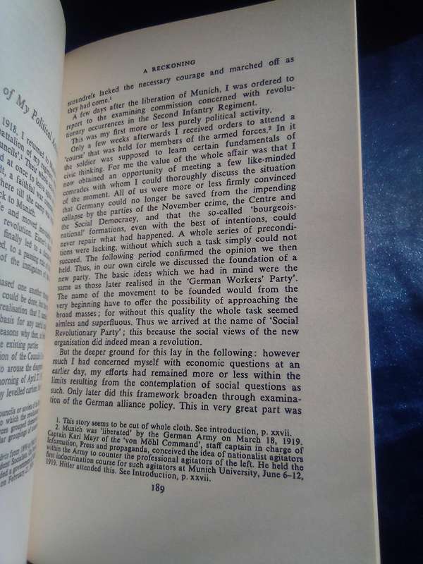 "Mein Kampf". English translation.  Soft cover.  Condition:. Excellent.