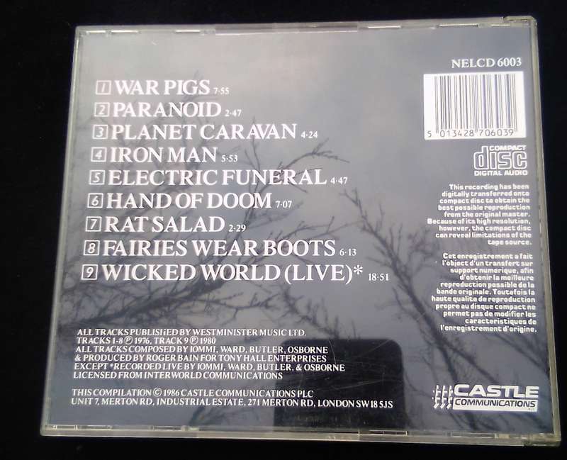 CD.  Black Sabbath.  Paranoid.